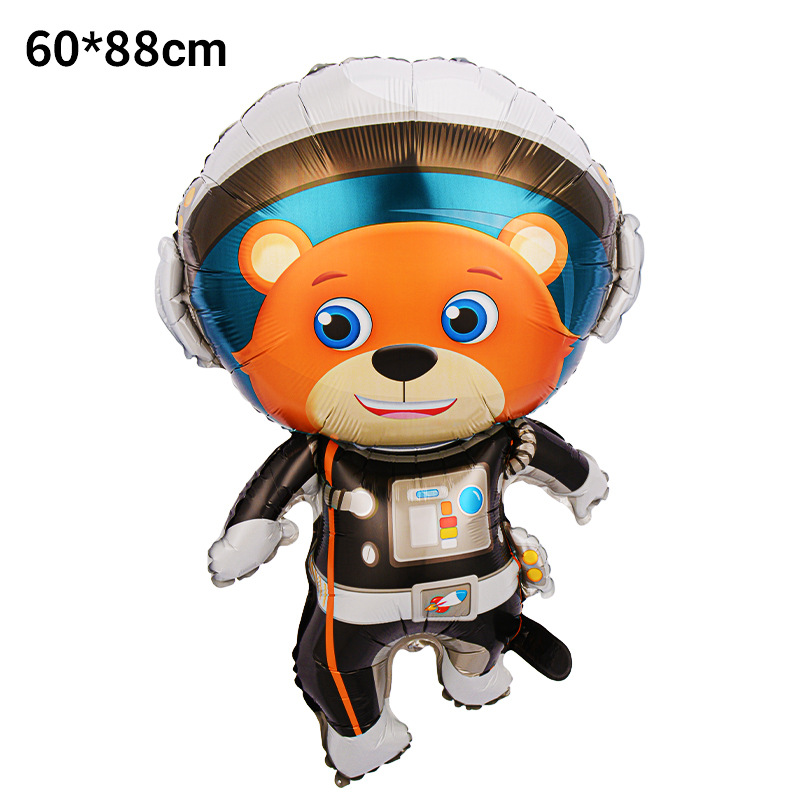 Cosmonauta cohetes globos cosmos tema piloto de globo niño decoración de cumpleaños globo de película de aluminio