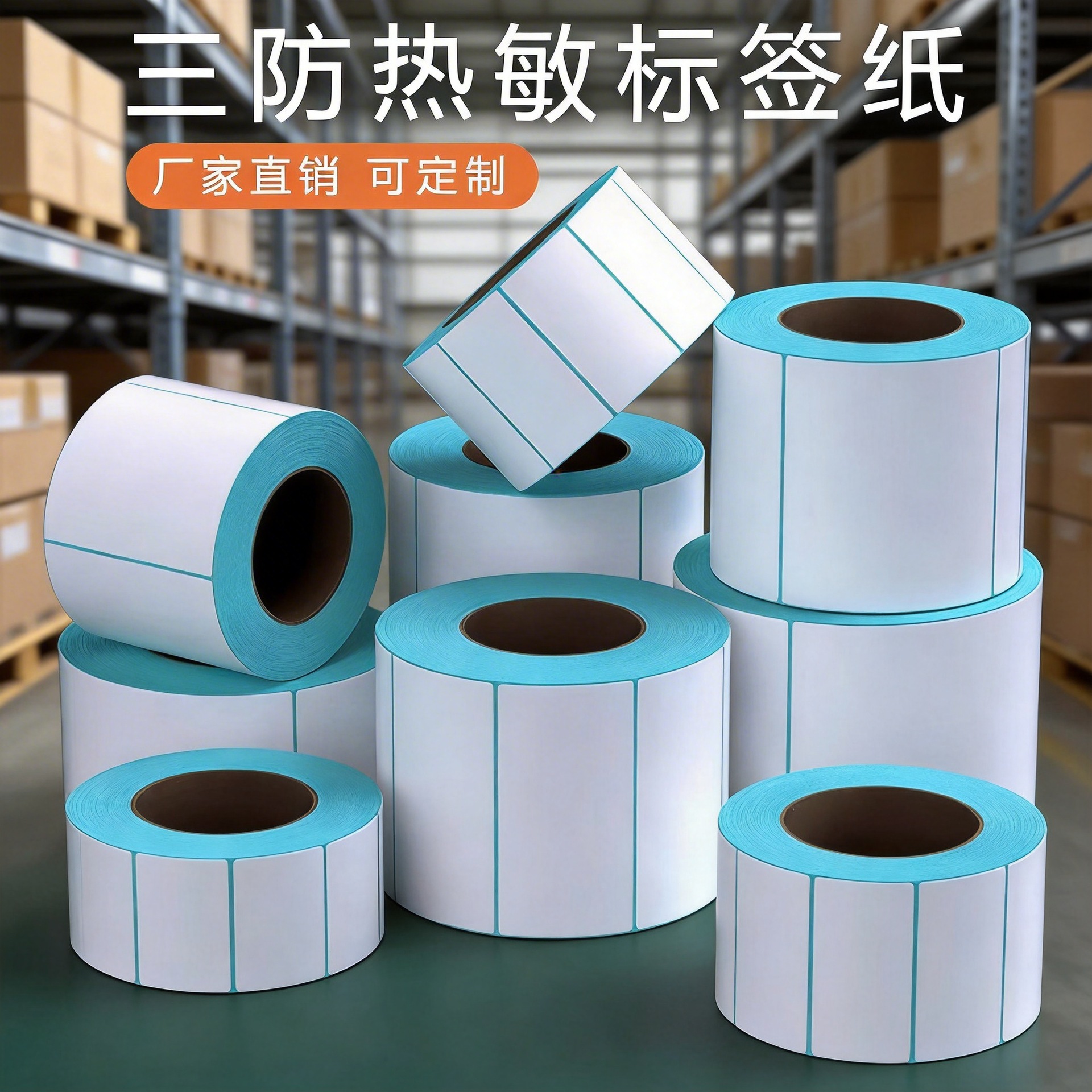 三防热敏纸不干胶标签纸100x150面单打印纸标签条码贴纸防水背胶