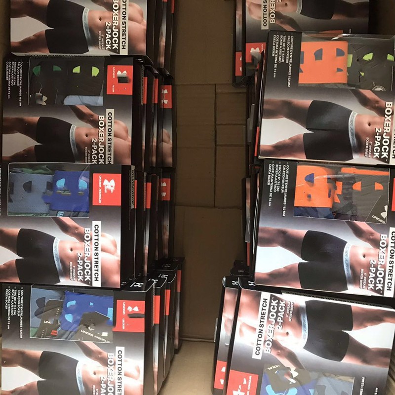 Foreign Trade Men's Underwear Boxed Cotton Men's Boxer Briefs Loose Large Version Youth Pure Color Stripesd Sports Boxer Shorts