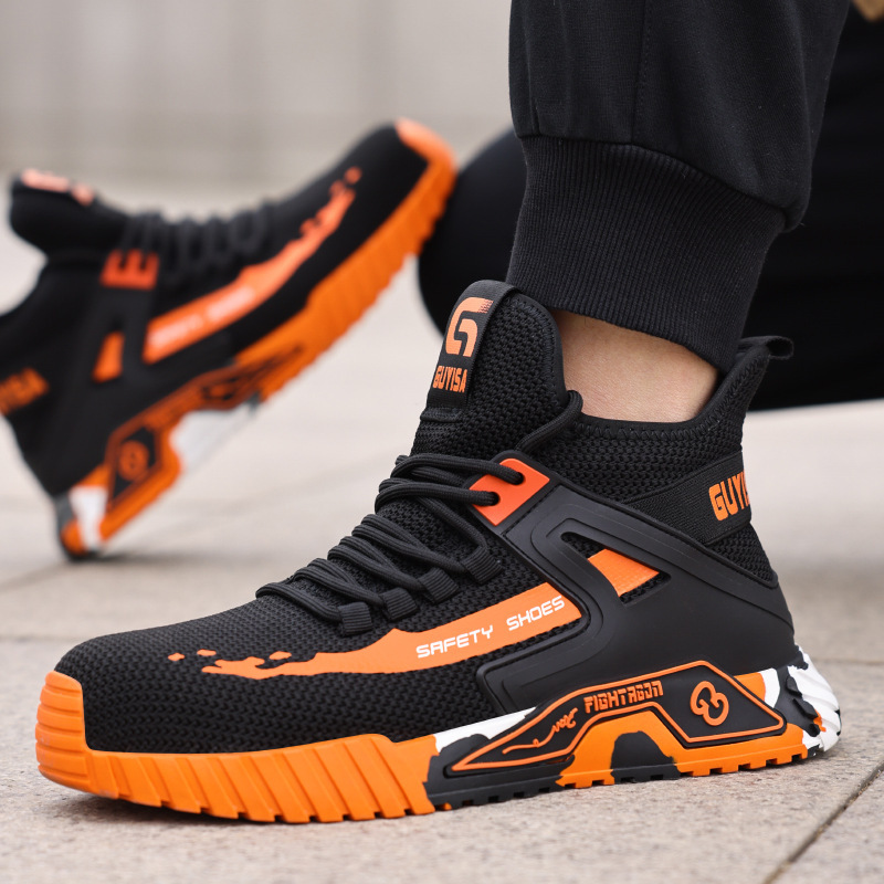 劳保鞋跨境男防砸防刺穿钢包头舒适工作鞋防护耐磨夏季透气安全鞋