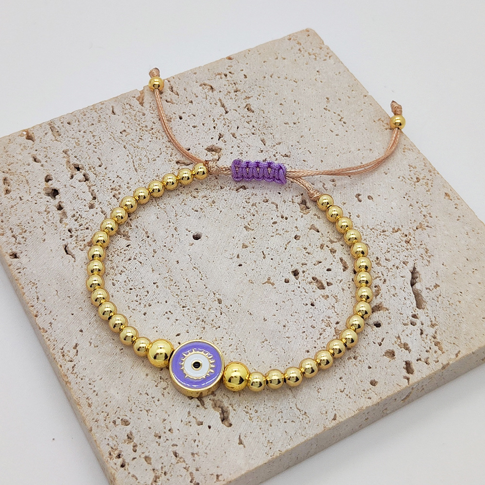 Daily Occasion Vintage Style Devil's Eye Copper Knitting Bracelets