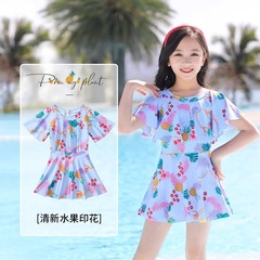 Children's swimwear for girls, 2023 new summer swimsuit for girls, middle child stylish baby one-piece princess dress