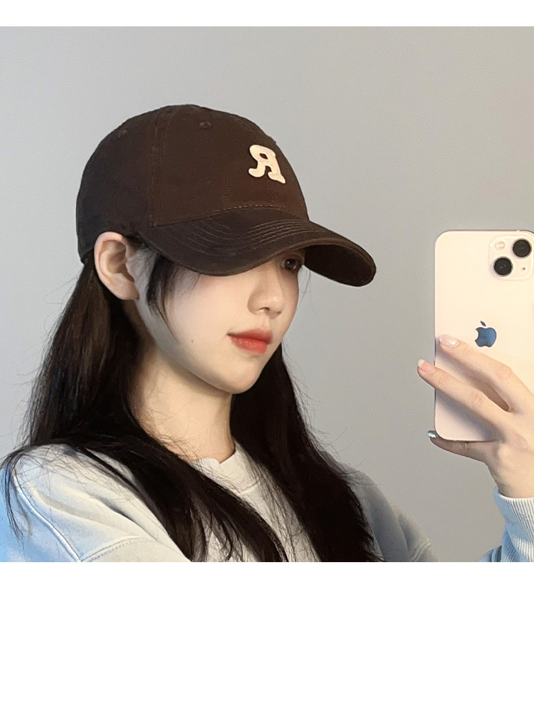 Women's Duck Tongue Cap Spring Autumn Baseball Cap Stiff Top Large Head Circumference Wide Brim Deep Crown R Face-Slimming 2023 Summer New Style