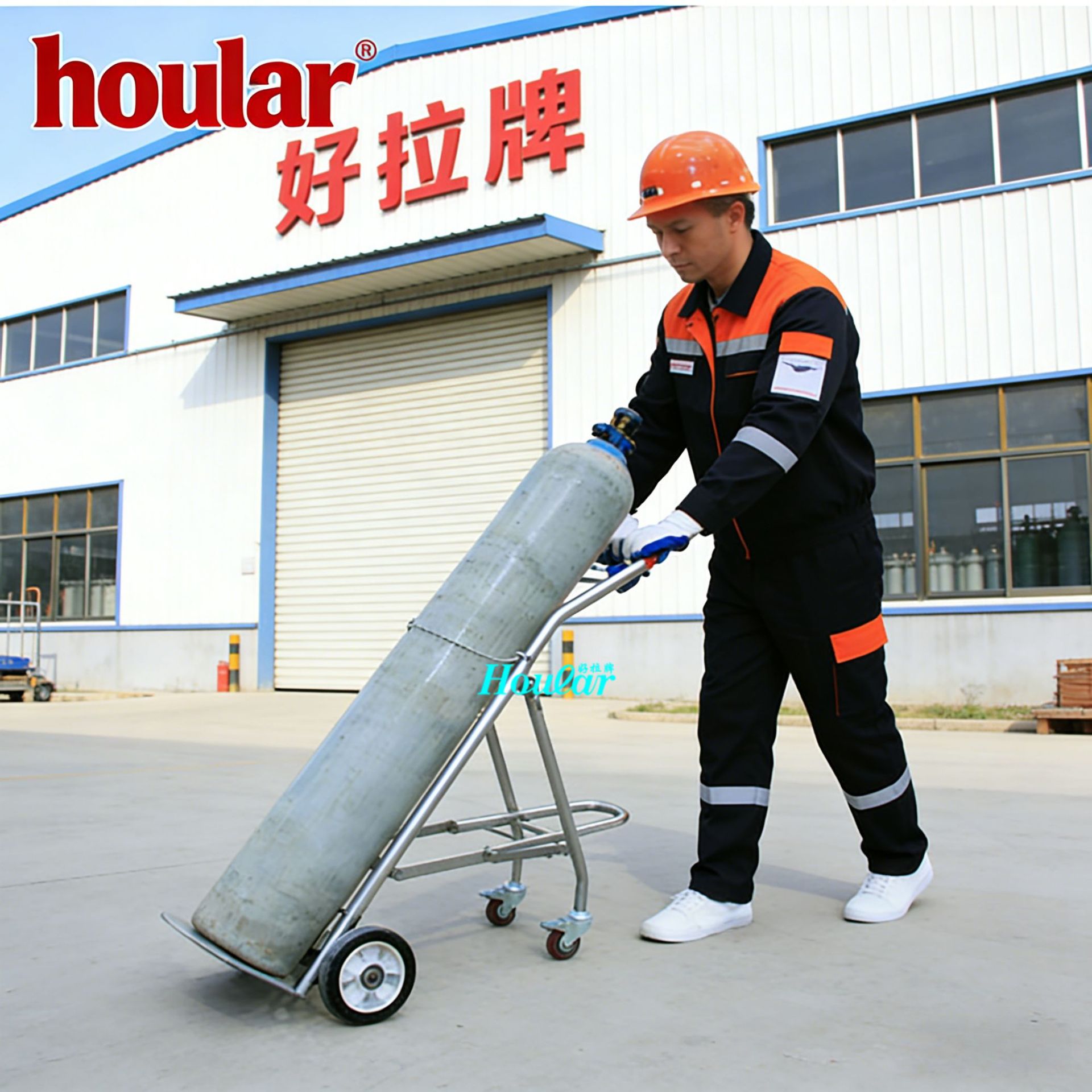 现货供应120kg气瓶搬运车乙炔瓶氮不锈钢拉车瓶手推车氧气瓶推车