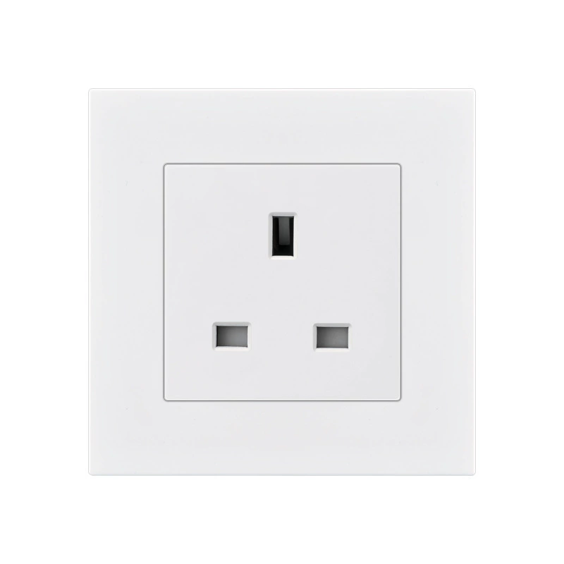FIKO PC White 13A, a square three -hole socket, British British Bidding Hong Kong and Macao type wall, 86 wall electrical source panel