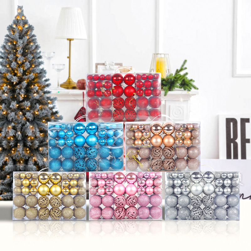 Christmas gift box decorative ball pendant diy Christmas tree hanging ball pendant party colorful ball pendant Christmas ball set