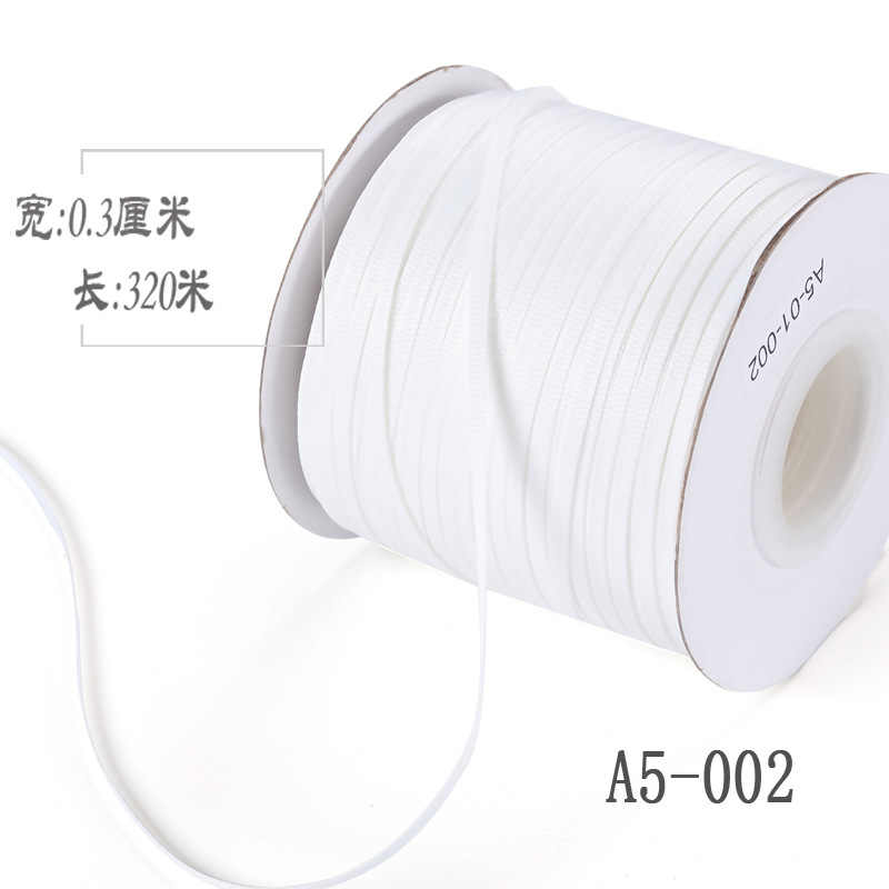 3mm de alta densidad costilla cinturón DIY cinta colgante etiqueta marcador embalaje cinta delgada cuerda de hilo