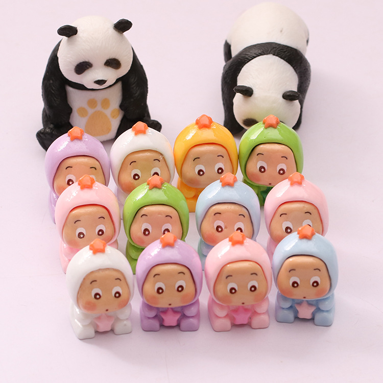 呆萌星星人Q版立体树脂公仔diy钥匙扣配件批发车载饰品娃娃机礼品