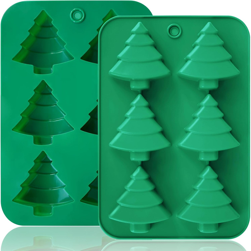 Foreign Trade New Product Christmas Silicone Mold Food Grade Christmas Tree Gift Cake Chocolate Baking Mold