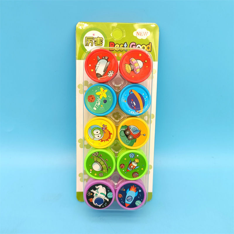 Pony Boley sellos de niños recompensas cuentas de mano juguetes dibujos animados lindos corazón de una niña púrpura sello Pony papelería.