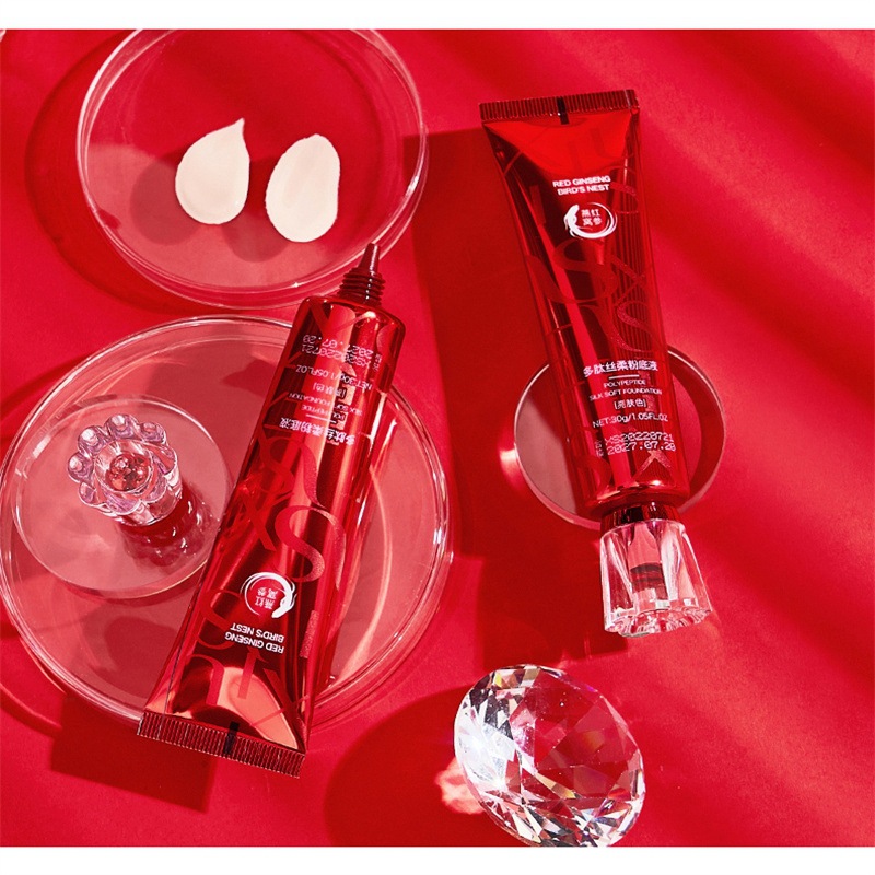 Xiushe Red Ginseng Bird's Nest Peptide Skin Care Concealer Foundation Liquid Long-lasting Makeup Primer BB Cream Wholesale and Distribution