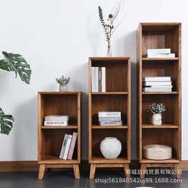 榆木书柜新中式实木展示柜古董博古架实木简约置物架榆木陈列柜