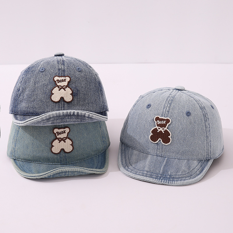 Sombreros para bebés coreanos primavera y otoño delgados vaqueros gorras de lengua suave gorras de béisbol para niños y niñas viajar