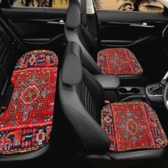 TEMU人気自動車シートクッション民族風自動車シートクッション三点セット耐摩耗性汚れに強い花卉シートクッション代発