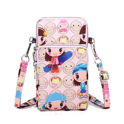 New mobile phone bag women's mini crossbody bag large screen Oxford arm mobile phone bag halter neck wrist coin purse small bag