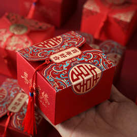 糖果盒中式创意方形婚庆喜糖盒批发中国风伴手礼喜糖盒子婚礼喜糖