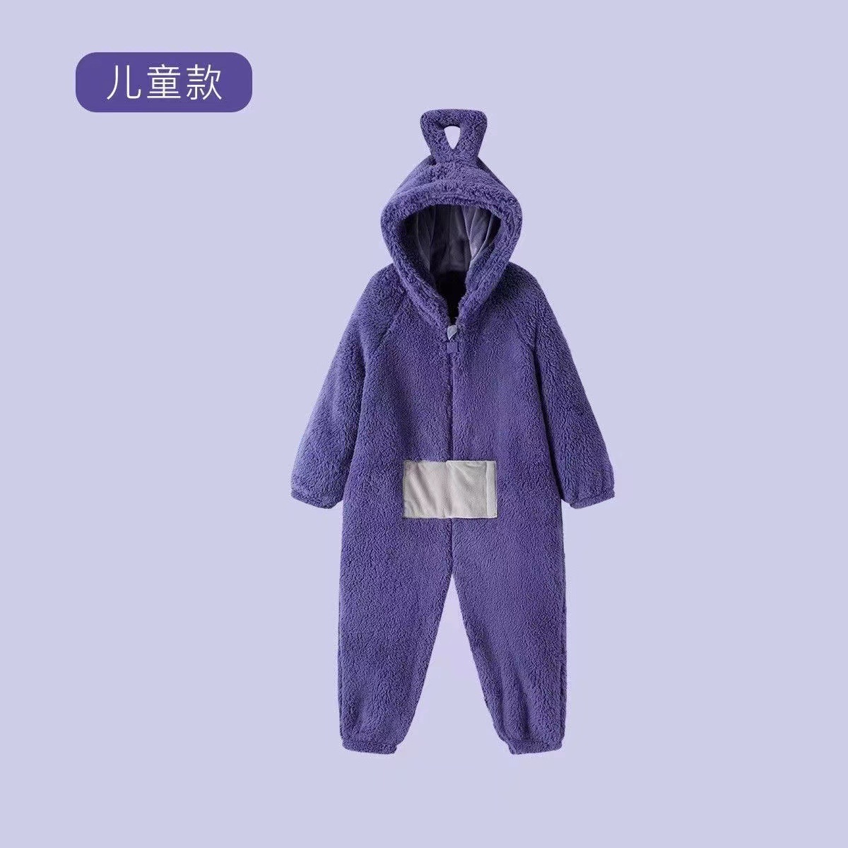 2023 New Winter Fleece Thickened Children's Antenna Baby Cartoon Romper Animal Home Suit Coral Fleece