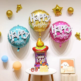 新款22寸组装连体生日英文字母圆球 生日派对装饰布置蜡烛气球