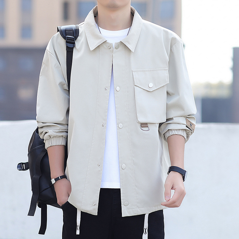 Primavera y otoño chaqueta sin sombrero hombre nuevo chaqueta de brisa juvenil chaqueta de moda chaqueta ropa de hombre