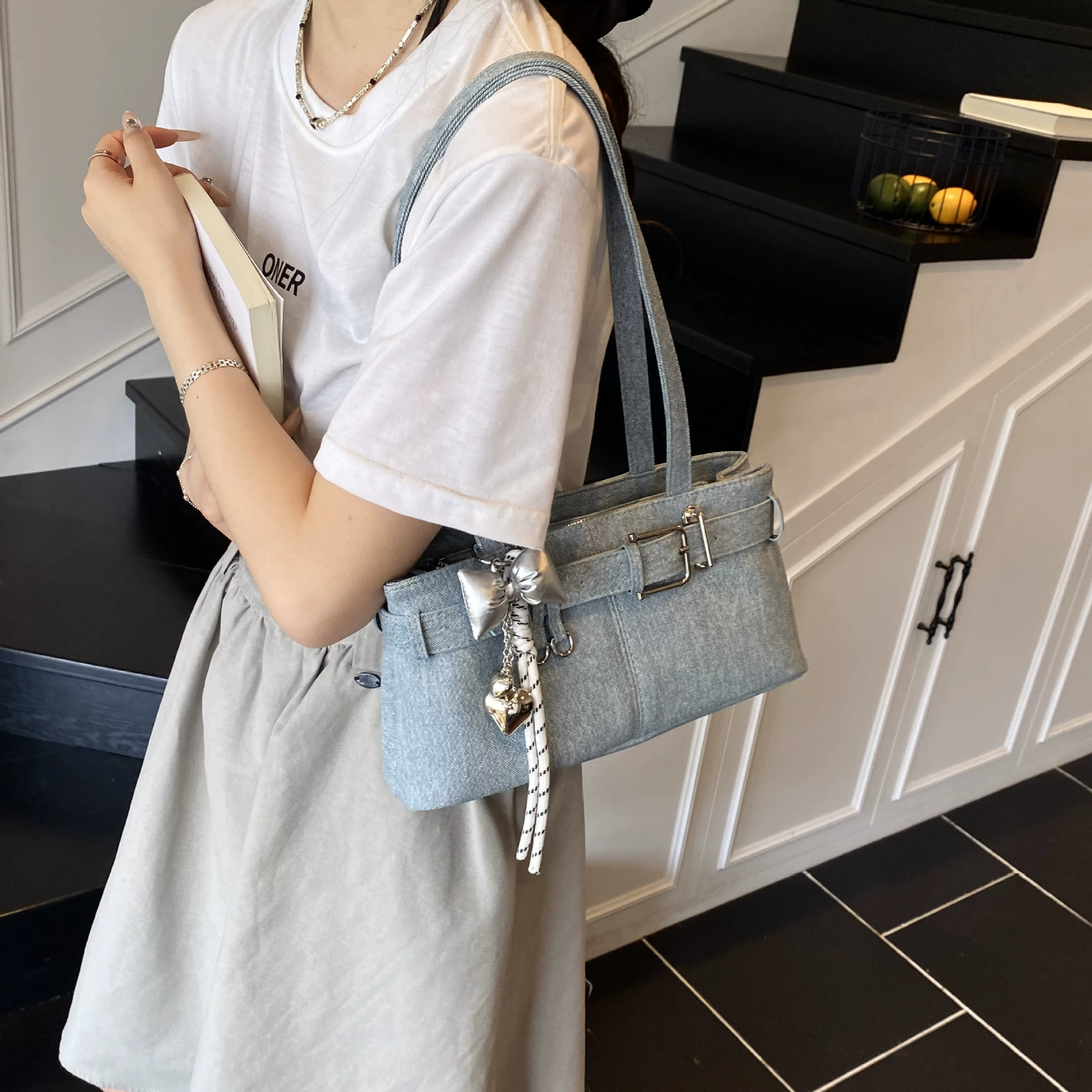 Retro belt, one-shoulder bag, high-quality style