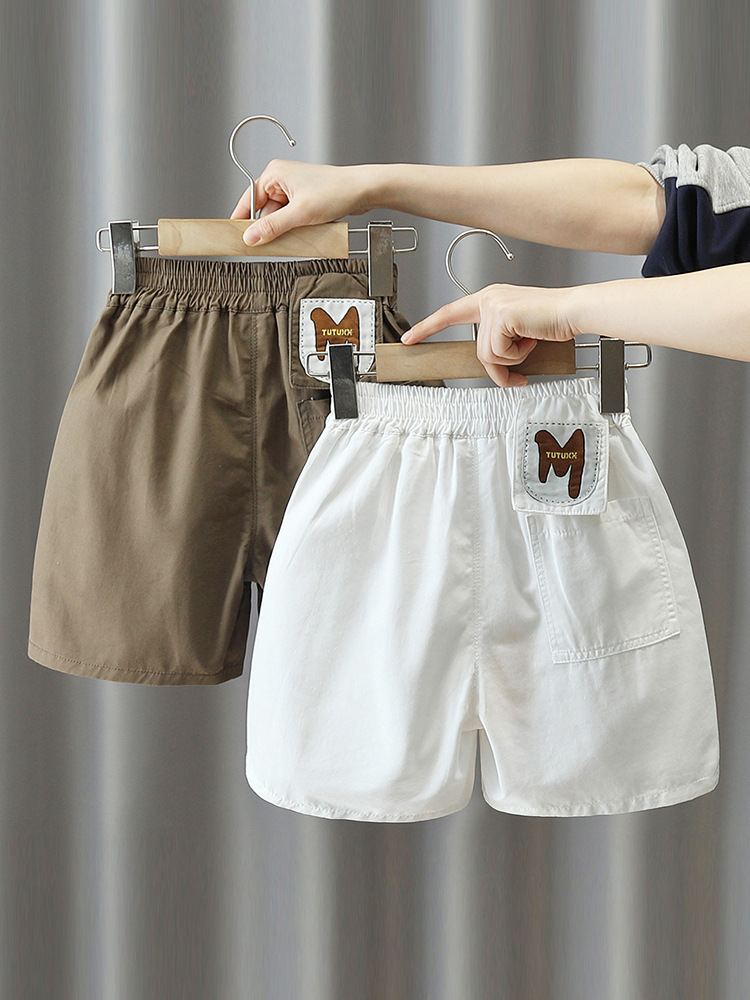 Pantalones Cortos Cargo Holgados para Niño de Mezcla de Algodón para Verano