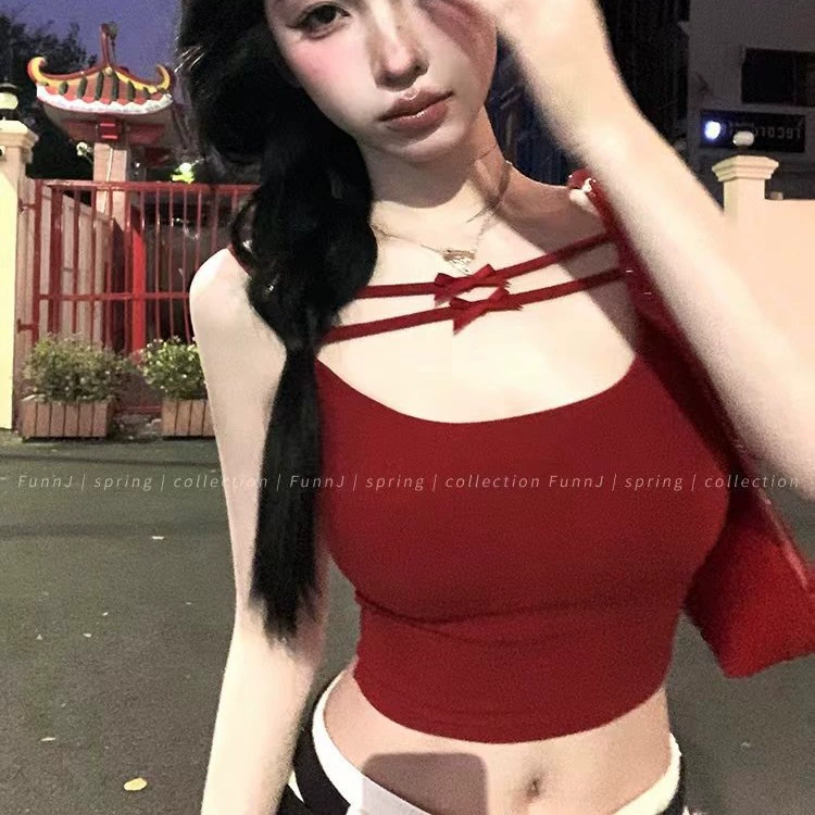 Сексуальный короткий топ-балконет с бантом
