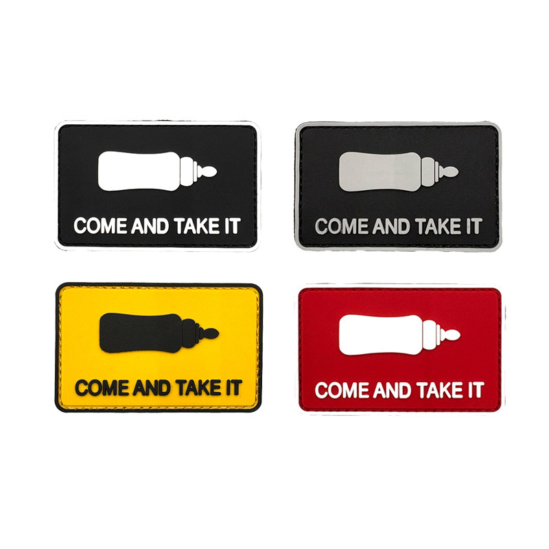 New COME AND TAKE IT Come and Get Bottle Morale Seal Patch Velcro Armband PVC Soft Glue