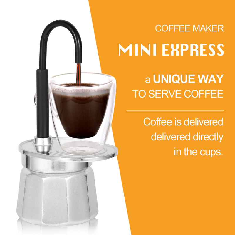 Spot Cross-Border Hot-Selling Art Single Crooked Tube Food-Grade Aluminum Mini 1 Cup Moka Pot Home Beauty Coffee Pot Outdoor Spot Cross-Border Hot-Selling Art Single Crooked Tube Food-Grade Aluminum Mini 1 Cup Moka Pot Home Beauty Coffee Pot Outdoor