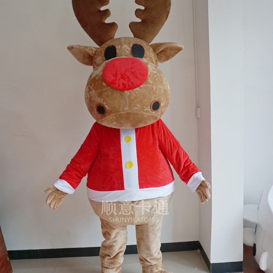 Christmas Elk Doll Suit Campaign Promotional Performance Christmas Deer Cartoon Doll Suit Doll Suit Fawn Prop Suit