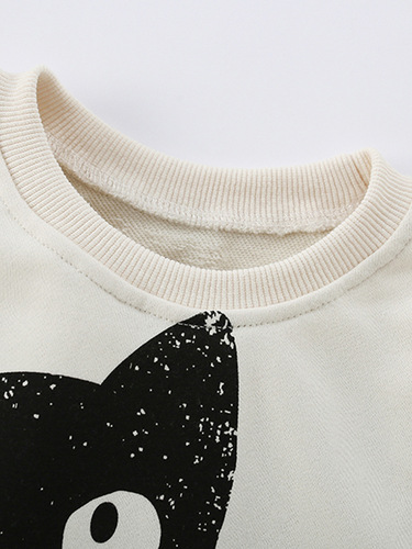 Malwee girls 'sweaters spring and autumn new European and American small and medium-sized children's round collar pullover casual long-sleeved autumn clothes
