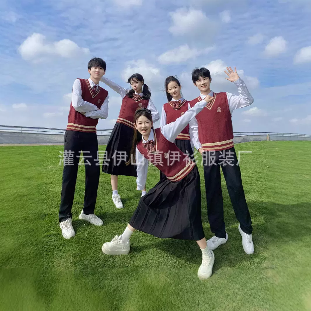 高中生班服朗诵演出服运动会初中学生校服毕业套装清新甜美制服