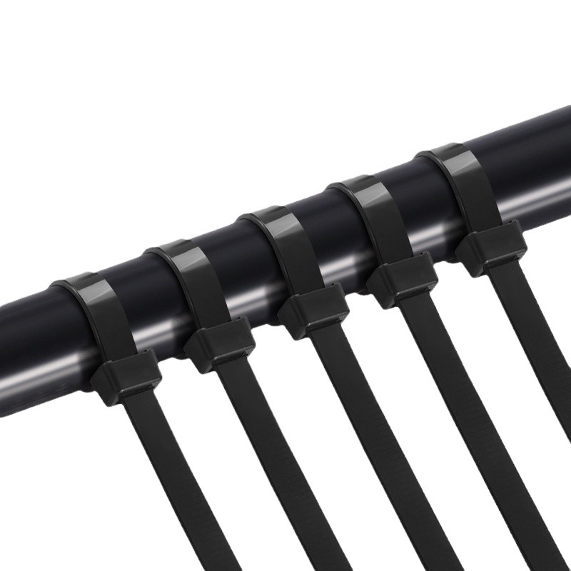 Negro nylon cable corbata fábrica al por mayor blanco y negro 3 X100 150200 4*200 lazo de cable laminado de plástico