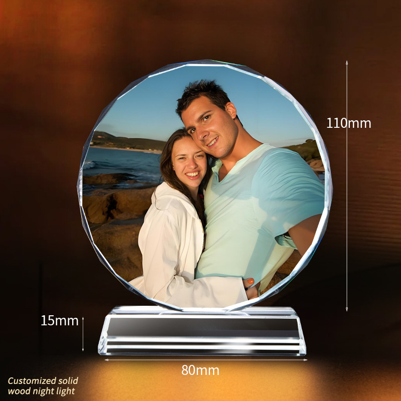 Nuevos productos transfronterizos, regalos de fotos de cristal creativos, personajes de mascotas personalizados, recuerdos, lámparas de cristal, decoración de escritorio