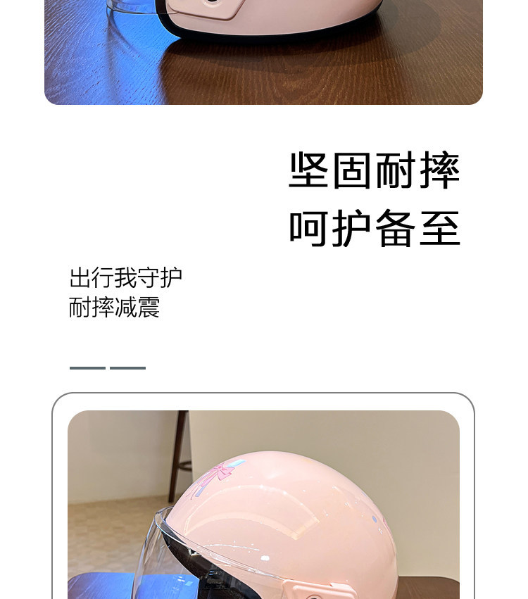 2026 National Standard 3C Certified Electric Vehicle Helmet for Women, Cute Bowknot, All-Season Windproof and Sunscreen Motorcycle Safety Helmet