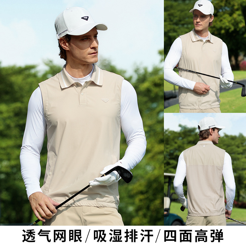 Pgm Golf Clothing Men's Summer Korean Style Vest Top Breathable Stretch Men's Vest Pullover Jacket Pgm Golf Clothing Men's Summer Korean Style Vest Top Breathable Stretch Men's Vest Pullover Jacket