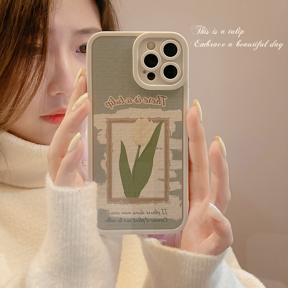 Flor iphone15 Apple 14 funda para teléfono móvil al por mayor 13promax Angel Eye 11 funda suave 16 aplicación literaria 12