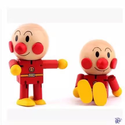 Pan de dibujos animados superman muñeca de madera muñeca articulada muñeca infantil muñeca de puzzle muñeca 0.045 image 4