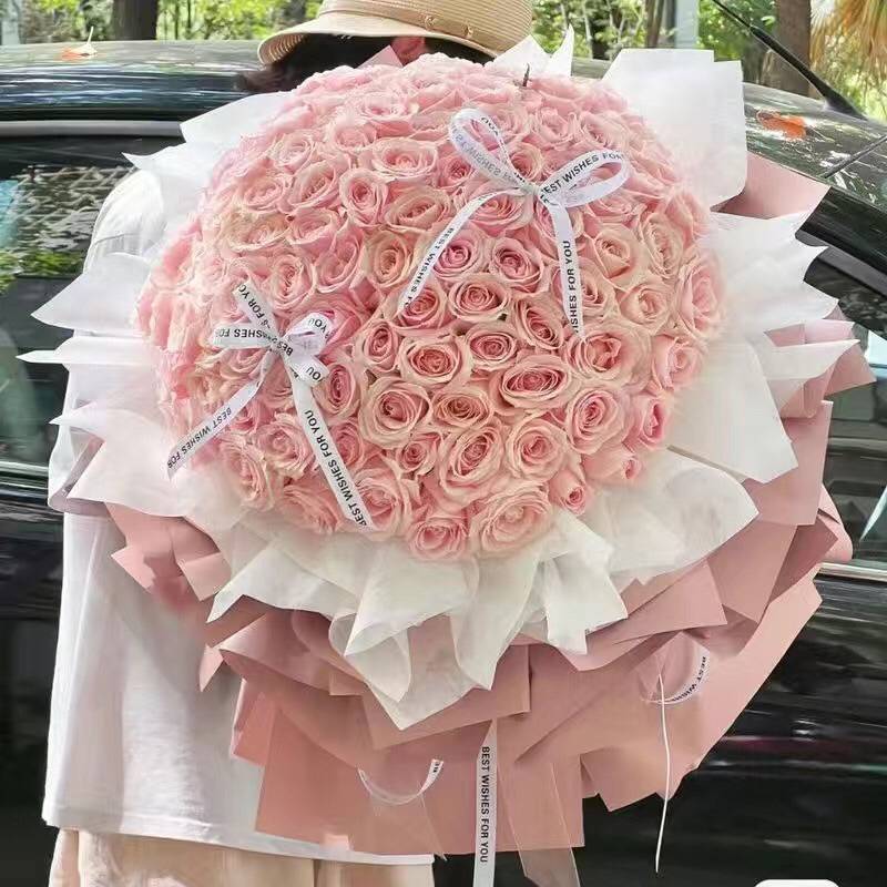 【사랑의 삶만】핑크 장미 99송이 + 램프