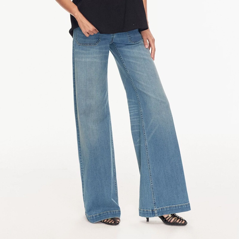 Northbuts Retro Light Blue Washed Wide-Leg Jeans for Women, Slimming Floor-Length Pants, American-Style Casual Straight-Leg Pants Northbuts Retro Light Blue Washed Wide-Leg Jeans for Women, Slimming Floor-Length Pants, American-Style Casual Straight-Leg Pants