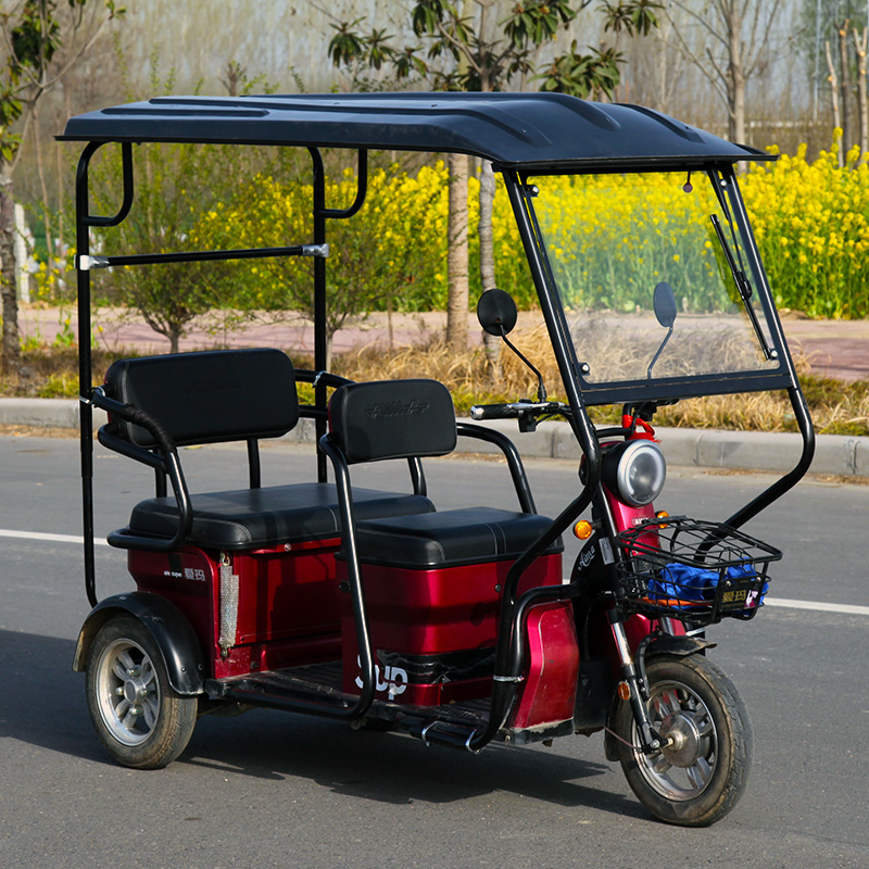 Triciclo eléctrico cobertizo dosel espeso transparente cerrado minibus de ocio plegable invierno viento Zhao Zhili