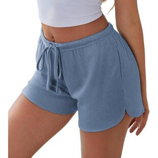 T 85885 Drawstring High Waist Shorts ���K�����\�Ӷ�ѝ