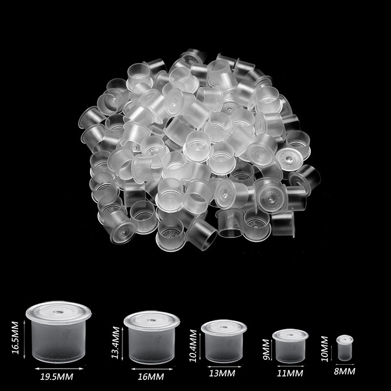 Factory direct disposable tattoo color cup tattoo color cup plastic tattoo pigment cup food grade PP material