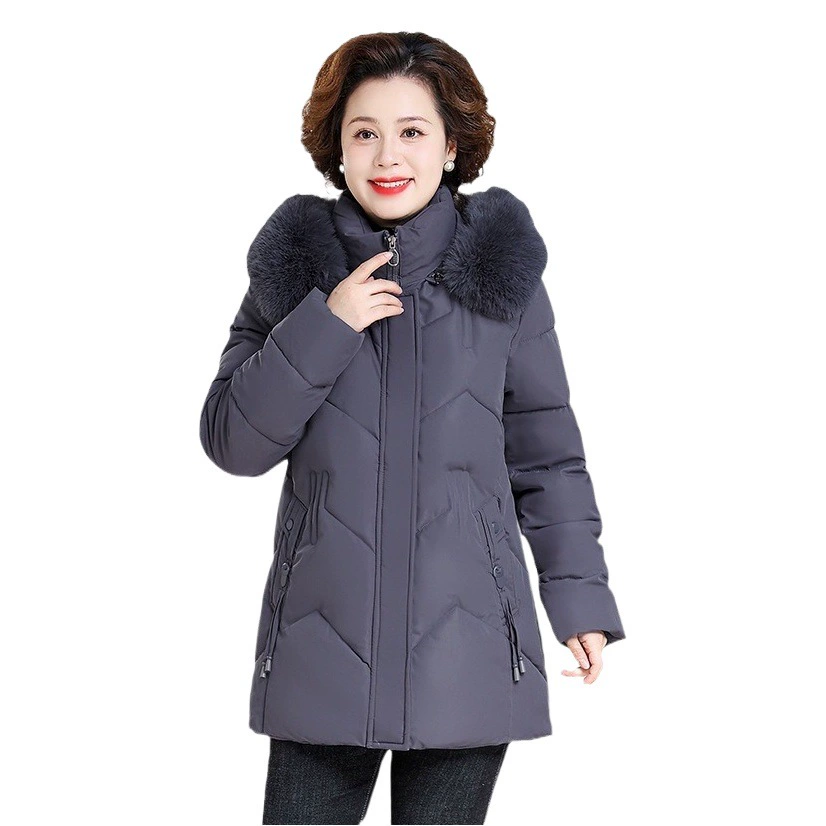 50-летняя мама зимняя пуховая хлопчатобумажная одежда среднего и среднего возраста зимняя куртка