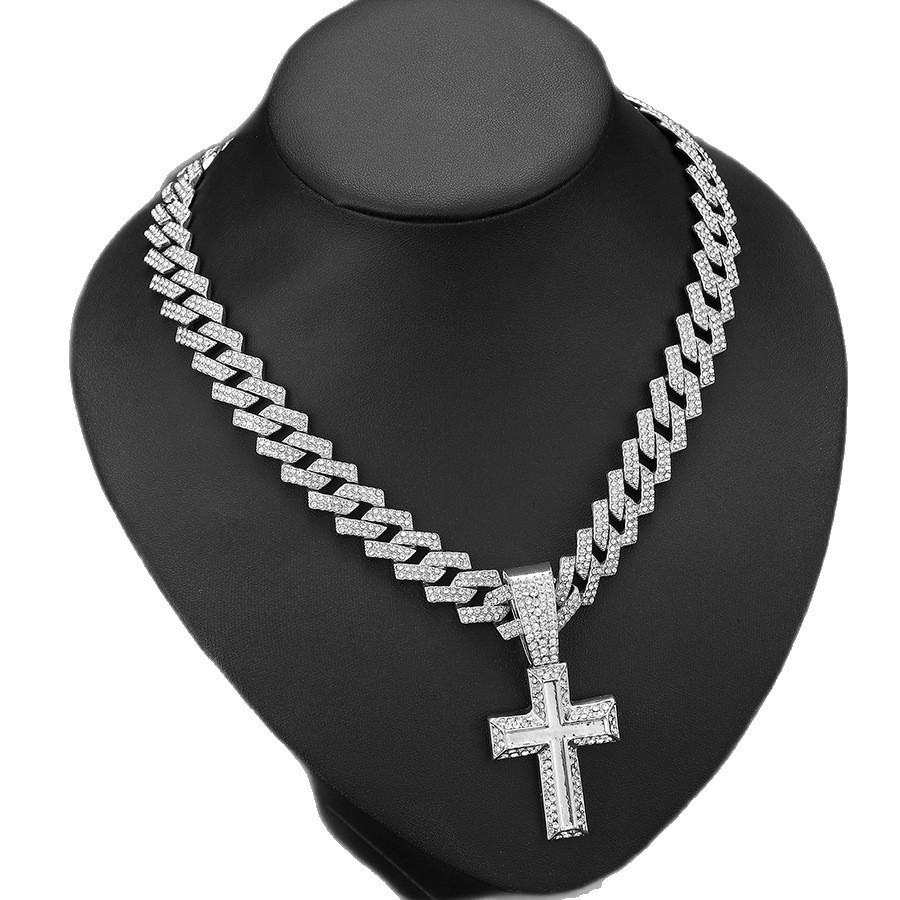 Hip-Hop estilo hombre diamante colgante de cruz cubano accesorios personalidad joyas de moda calle fabricantes al por mayor