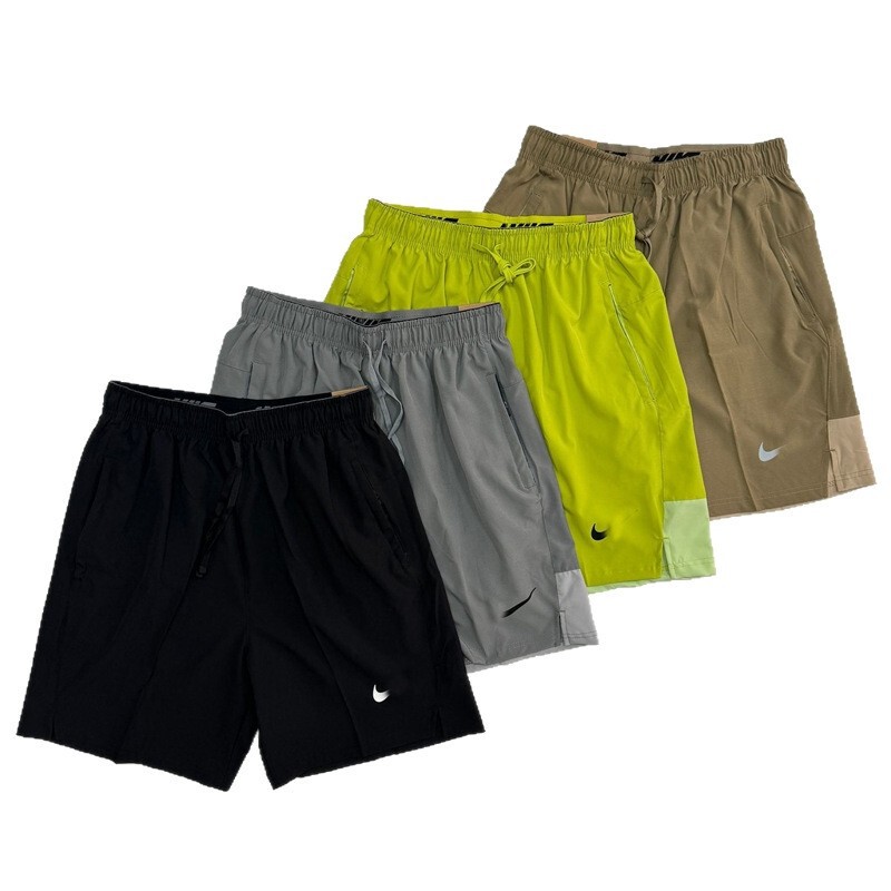 Summer Quick-Dry Shorts with Slits, Ice Silk Five-Point Pants for Men, Loose Casual Woven Running Sports Shorts Wholesale