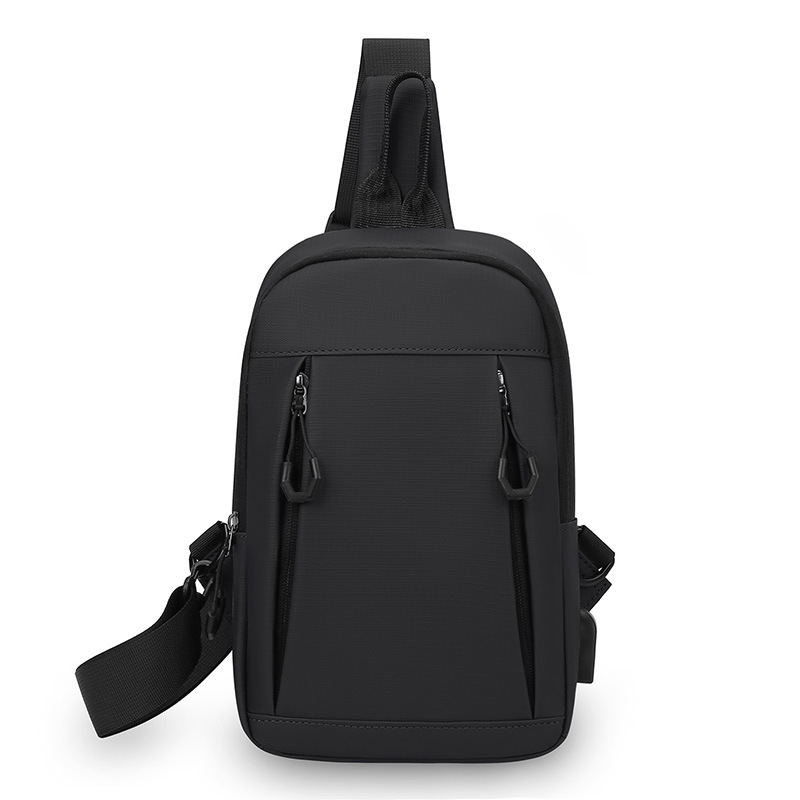 Otoño y invierno nuevo tipo de bolso de pecho de hombre multifuncional cargable USB bolso portátil de hombro para viajar bolso de mano versátil