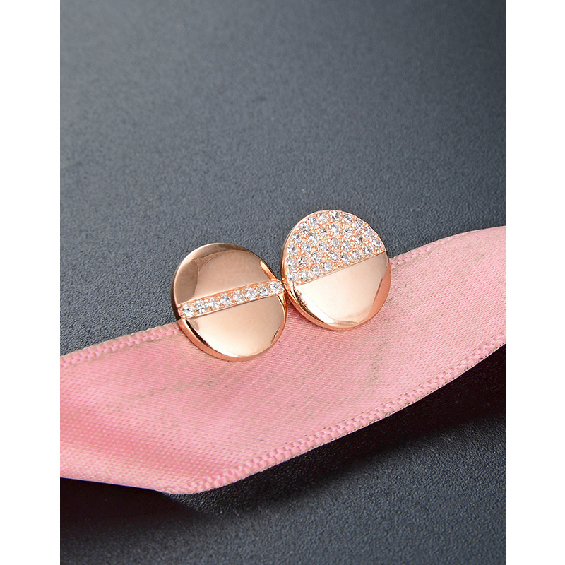 Pendientes transfronterizos pendientes redondos de diamantes pendientes de plata esterlina 925 diseño de nicho pendientes de temperamento irregular de alto grado joyería de plata