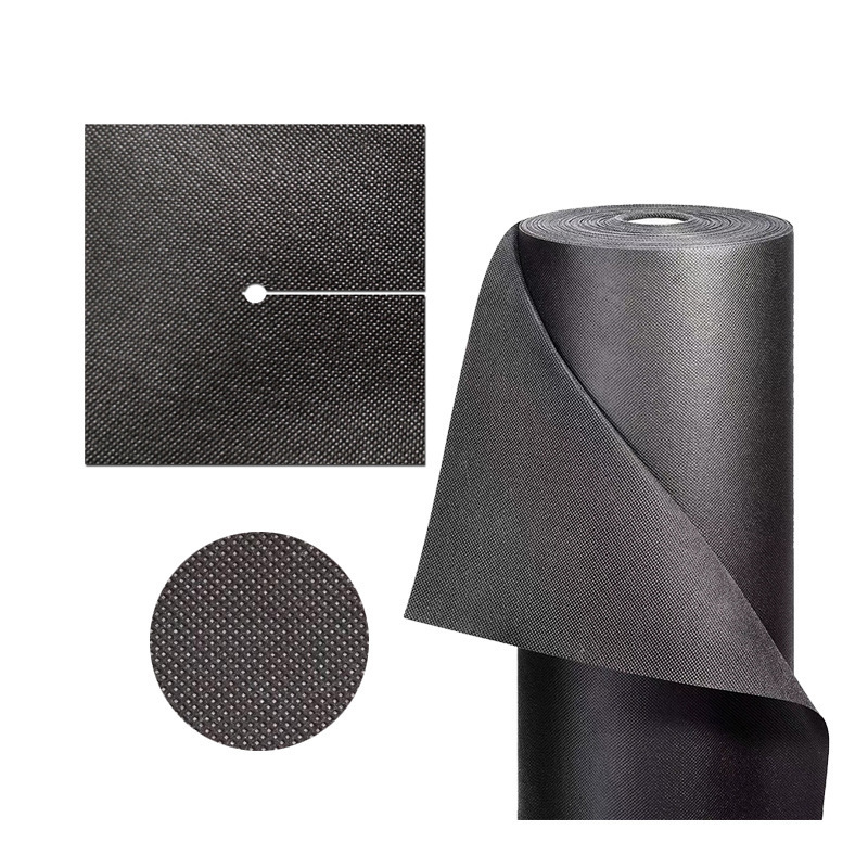 全新料pe防草布pe果园除草布遮光布遮草布大棚园林90黑色防草布