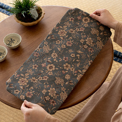 新中式禪意雙麵茶墊桌布茶布干泡干泡隔熱桌旗復古布藝茶道加厚