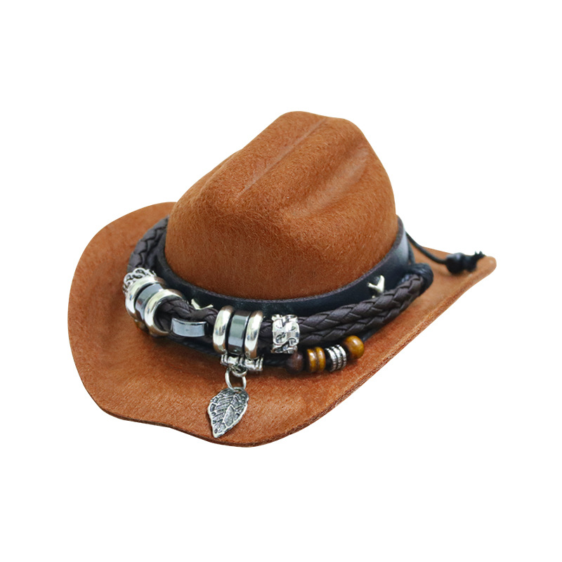 Weilai coche Nomi sombrero robot Denim hecho a mano DIY coche decoración interior es6 es8 cabeza Western Denim